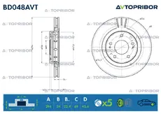 Тормозной диск AVTOPRIBOR BD048AVT вентилируемый , передняя ось