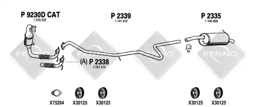 Гофра глушителя FENNO 2338 L= d=