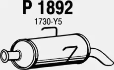 глушитель задняя часть Peug P1892 FENNO