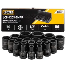 Головки ударные, набор 20пр., 1/2' (6гр.) 61360 JCB