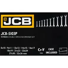 61295 Набор ключей рожковых 10пр. JCB