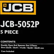 Набор ключей рожковых 5пр. 61291 JCB