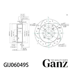 Тормозной диск GANZ GIJ06049S