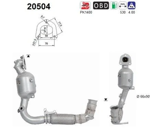 Катализатор \FORD 20504 AS