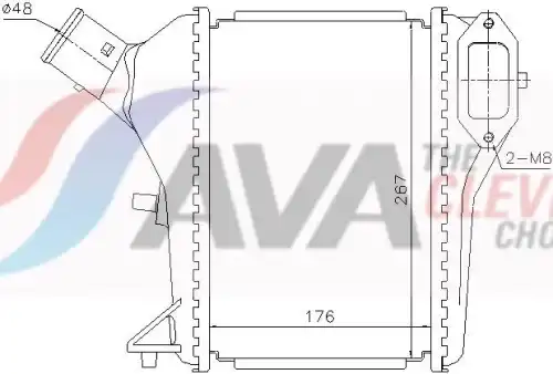 Интеркулер \HONDA HD4344 AVA