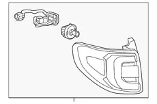 LAMP,RR STOP(INCLS 12,13) 84051376 GMC