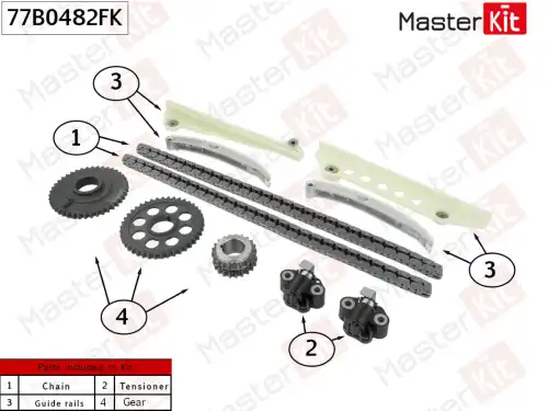 77B0482FK 77B0482FK Комплект цепи ГРМ FORD Explorer (4.6) MASTERKIT