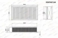 Фильтр воздушный KORWIN KWFA0144