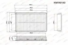 Фильтр воздушный KORWIN KWFA0143