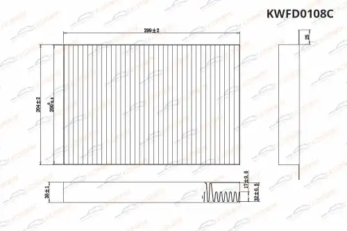 Салонный фильтр KORWIN KWFD0108C