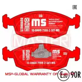 Тормозные колодки дисковые MASTER-SPORT 13-0460-7108-2-SET-MS