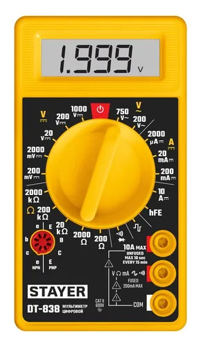 STAYER DT-838 Цифровой мультиметр (45306) 45306_Z01