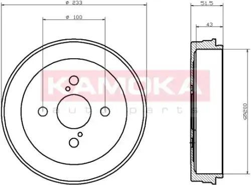 Тормозной барабан KAMOKA 104028