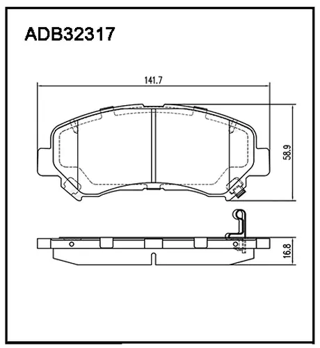 Тормозные колодки дисковые ALLIED NIPPON ADB32317