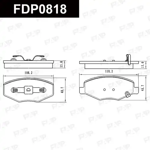 FDP0818 Колодки тормозные FAP