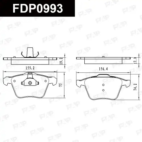 Тормозные колодки дисковые FAP FDP0993