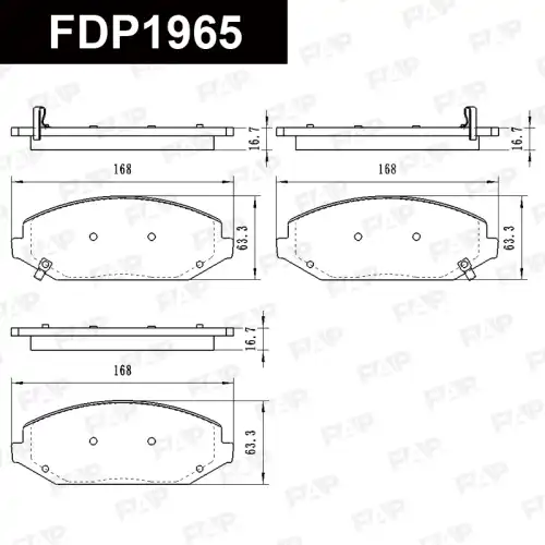 Тормозные колодки дисковые FAP FDP1965
