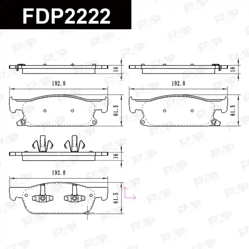 Тормозные колодки дисковые смесь CERAMIC FDP2222 FAP