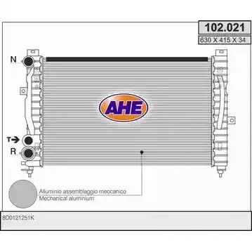 Радиатор охлаждающей жидкости 102021 AHE