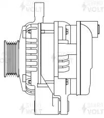 Генератор СТАРТВОЛЬТ LG 2457