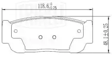 Тормозные колодки дисковые TRIALLI PF 2457