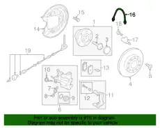 шланг тормозной задн. Audi 5C0611776 VAG