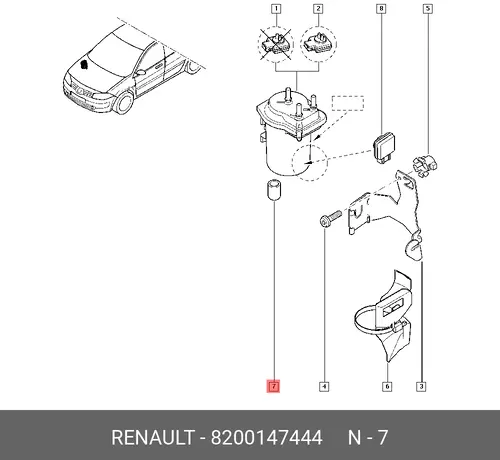 Заглушка (МЕТ) 8200147444 RENAULT