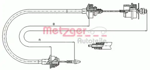 Трос сцепления METZGER 11.2141