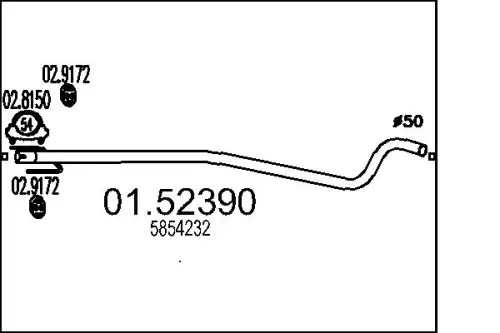 Прокладка ГБЦ MTS 01.52390