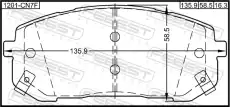 Тормозные колодки дисковые FEBEST 1201-CN7F