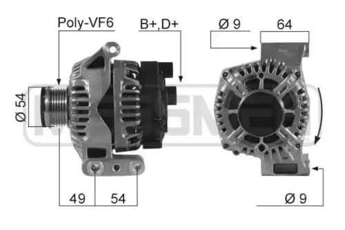шкив генератора Fiat 210550 MESSMER