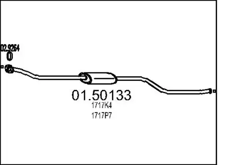 глушитель средняя часть Citr 01.50133 MTS