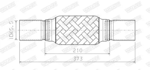 Гофра глушителя WALKER 13488 L= d=