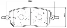 Тормозные колодки дисковые TRIALLI PF 2204CR