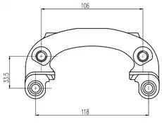 Скоба суппорта для а/м Volvo S40 (96-) зад. (CF 012013) TRIALLI