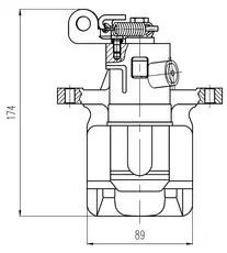 Суппорт тормозной TRIALLI CF 800373