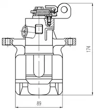 Суппорт тормозной TRIALLI CF 800374