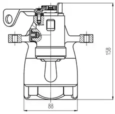 Суппорт тормозной TRIALLI CF 200502