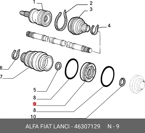 Рулевая тяга FIAT 46307129