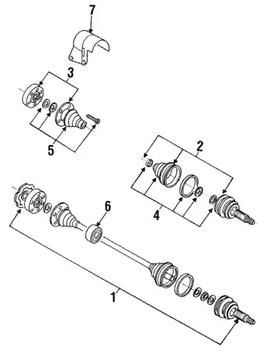 привод левый VW 357407449X VAG