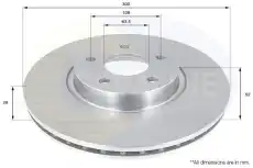 Тормозной диск COMLINE ADC1249V вентилируемый , передняя ось