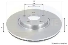 Тормозной диск COMLINE ADC1249V вентилируемый , передняя ось