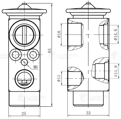 Клапан кондиционера LUZAR LTRV 1523