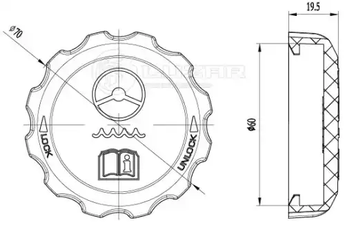 Крышка насоса ГУР LUZAR LL 0503