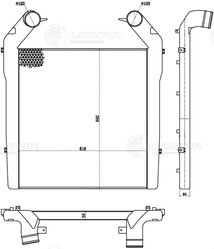 Интеркулер LUZAR LRIC 3061