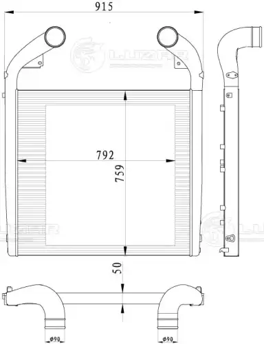 Интеркулер LUZAR LRIC 3068