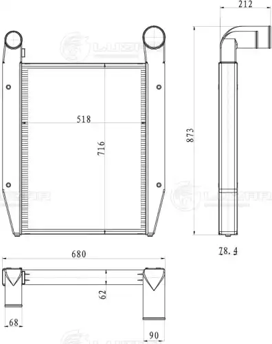 Интеркулер LUZAR LRIC 1235