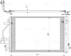 Радиатор кондиционера (конденсатор) LUZAR LRAC 3040