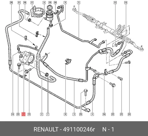 Насос гидроусилителя руля RENAULT 491100246R