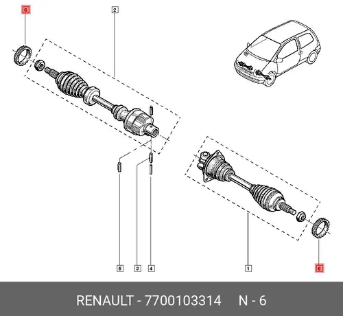 Датчик ABS RENAULT 7700103314